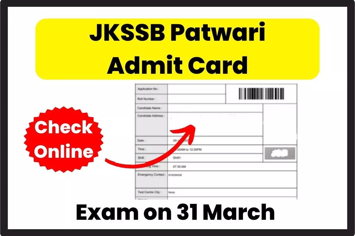 JKSSB Patwari Admit Card 2024