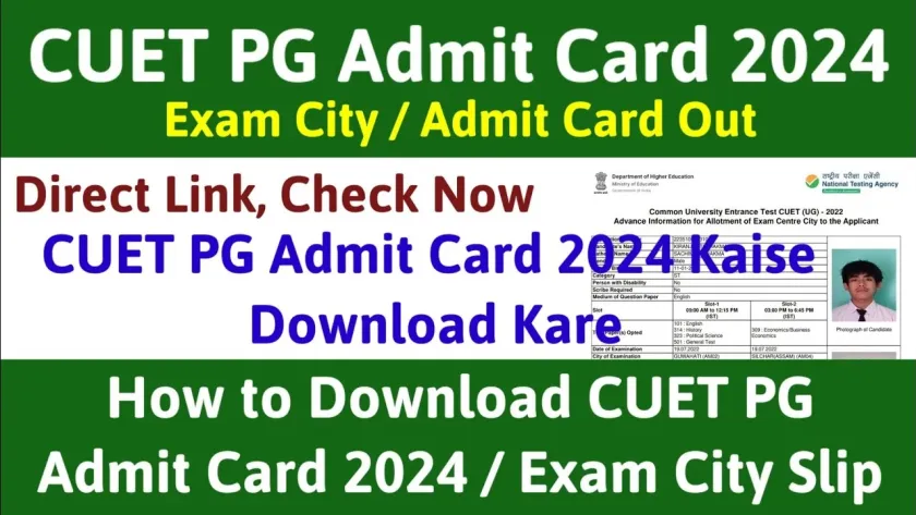 CUET PG Admit Cards 2024 