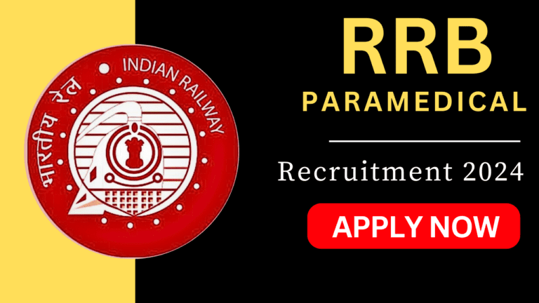 RRB Paramedical Recruitment 2024: 1376 Vacancies, Eligibility, and Application Process